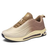 Men Ripple Pattern Breathable Fabric Comfy Air cushioned Sport Running Shoes