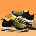 Men Ripple Pattern Breathable Fabric Comfy Air cushioned Sport Running Shoes