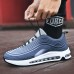 Men Ripple Pattern Breathable Fabric Comfy Air cushioned Sport Running Shoes