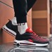 Men Ripple Pattern Breathable Fabric Comfy Air cushioned Sport Running Shoes