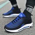 Men Ripple Pattern Breathable Fabric Comfy Air cushioned Sport Running Shoes