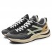 Men's Faux Leather Fabric Color Block Contrast Soft Athleisure Forrest Gump Running Shoes