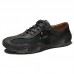 Men Mesh Breathable Non Slip Comfy Lace Up Elastic Band Casual Shoes
