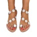 Sandals - White Casual Tropical Floral Flip Flop Sandals